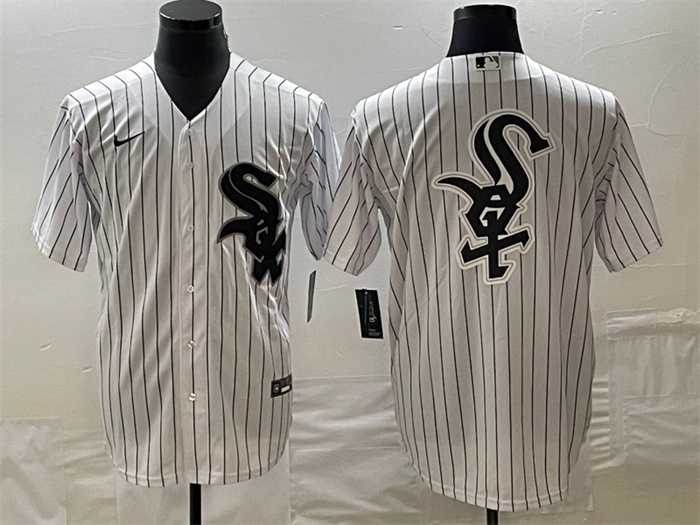 Men%27s Chicago White Sox White Team Big Logo Cool Base Stitched JerseyS->cleveland guardians->MLB Jersey
